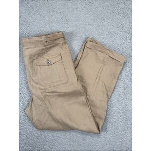 Tasso Elba‎ Linen Pants Men's 32X30 (34x27) Khaki Tan Island 100% Linen ***READ